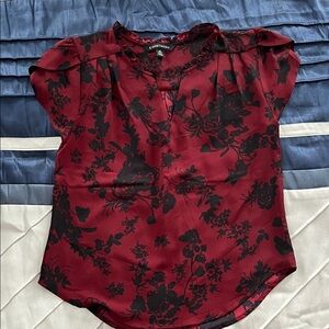 Beautiful Floral Print Maroon Blouse